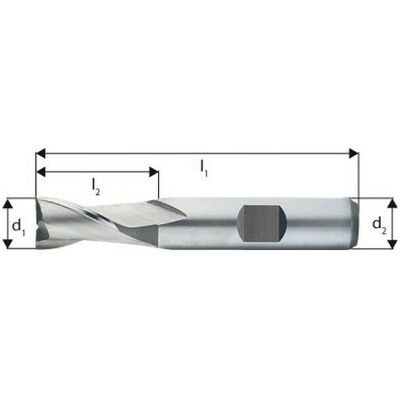 Fresa scanalatrice HSS Co8 Tipo N Ø D1 2mm - Per P9 Fresa scanalatrice HSS Co8 Tipo N Ø D1 2mm - Per P9