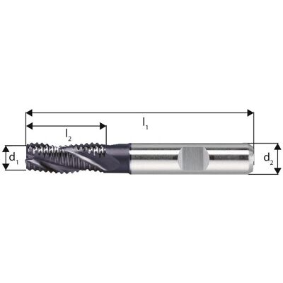 Forum Fräser 8mm TiAlN Schnellschnitt - Metall Stahl Forum Fräser 8mm TiAlN Schnellschnitt - Metall Stahl