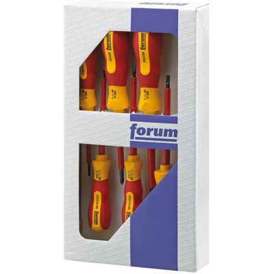Set de destornilladores VDE Forum - Aislados, Mango multicomponent, 6 piezas Set de destornilladores VDE Forum - Aislados, Mango multicomponent, 6 piezas
