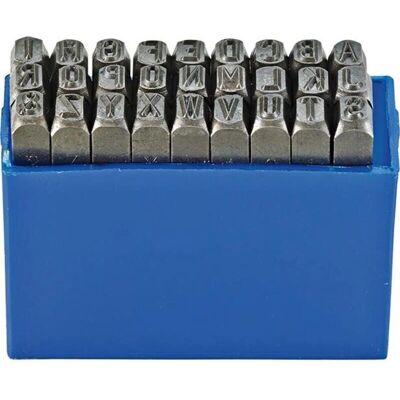 Set di lettere da colpire Forum - 5mm - Acciaio resistente - DIN 1451 - Per materiali fino a 800N/mm² Set di lettere da colpire Forum - 5mm - Acciaio resistente - DIN 1451 - Per materiali fino a 800N/mm²
