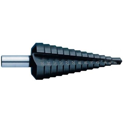 Trapano escalato universale Forum - HSS di alta qualità, rivestimento TiAlN, albero 86mm Trapano escalato universale Forum - HSS di alta qualità, rivestimento TiAlN, albero 86mm