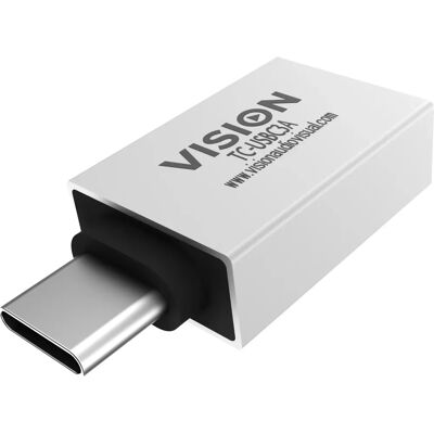 Adaptateur Vision TC-USBC3A USB-C vers USB-A - Blanc - Adaptateur de câble - Publicité Adaptateur Vision TC-USBC3A USB-C vers USB-A - Blanc - Adaptateur de câble - Publicité