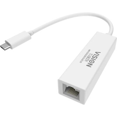 Adaptador Ethernet Vision TC-USBCETH - USB-C a RJ45 Adaptador Ethernet Vision TC-USBCETH - USB-C a RJ45
