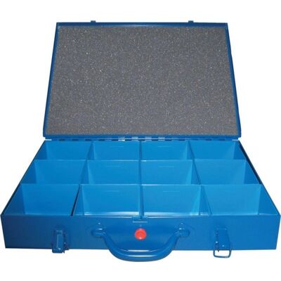 FP Stahl-Aufbewahrungsbox - 440x330x66mm, 12 Einsätze FP Stahl-Aufbewahrungsbox - 440x330x66mm, 12 Einsätze