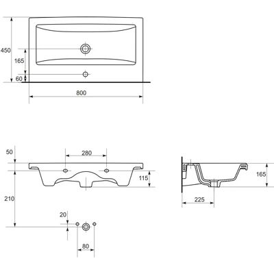 Neuesbad - Basic plus - 80 cm - Waschtisch-Set Neuesbad - Basic plus - 80 cm - Waschtisch-Set