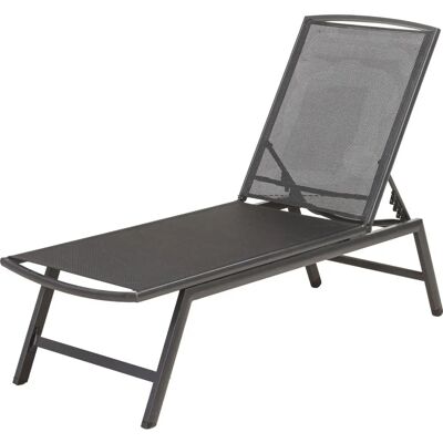 TrendLine - Alu Sonnenliege Comfort - Schwarz - 167 x 63 x 116 cm - Sonnenliege TrendLine - Alu Sonnenliege Comfort - Schwarz - 167 x 63 x 116 cm - Sonnenliege