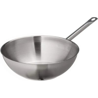 Wok Professionnel en Acier Inoxydable Metro - 30cm, Compatible induction, Four - Publicité Wok Professionnel en Acier Inoxydable Metro - 30cm, Compatible induction, Four - Publicité