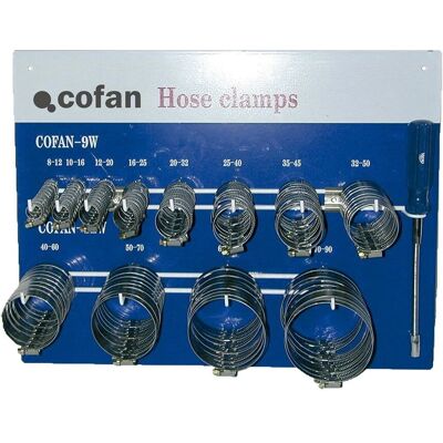 Painel Cofan com Abraçadeiras - Expositor para 120 abraçadeiras + chave de fenda flexível Painel Cofan com Abraçadeiras - Expositor para 120 abraçadeiras + chave de fenda flexível