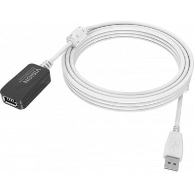 Vision Techconnect 5M USB Verlängerungskabel Aktiv Gold 480Mbps Vision Techconnect 5M USB Verlängerungskabel Aktiv Gold 480Mbps