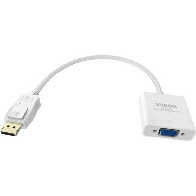 Vision TC-DPVGA - Videokabeladapter - Weiß - VGA DisplayPort Vision TC-DPVGA - Videokabeladapter - Weiß - VGA DisplayPort