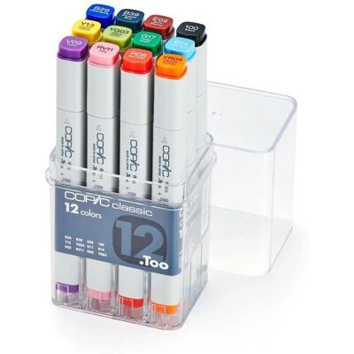 Caixa Copic Marker Set Basis 12 Pièces - Ensemble de Marqueurs - Publicité Caixa Copic Marker Set Basis 12 Pièces - Ensemble de Marqueurs - Publicité