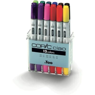 COPIC Ciao Markers - Set of 12 Basic Colours - Markers COPIC Ciao Markers - Set of 12 Basic Colours - Markers