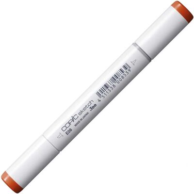 Copic Sketch E08 Braun Marker - Opak - COPIC Copic Sketch E08 Braun Marker - Opak - COPIC