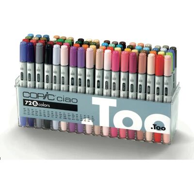 Ensemble de 72 Marqueurs COPIC Ciao - Inclus Carnet ou Kit de Dessin Gratuit - Publicité Ensemble de 72 Marqueurs COPIC Ciao - Inclus Carnet ou Kit de Dessin Gratuit - Publicité