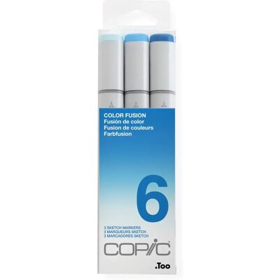 Copic Color Fusion 6 Markers - Artist Set with 3 Colors Copic Color Fusion 6 Markers - Artist Set with 3 Colors