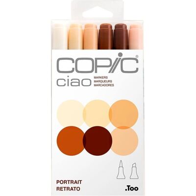 Copic Ciao - Porträttfärger - 6 st marker Copic Ciao - Porträttfärger - 6 st marker