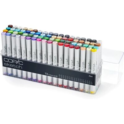 Set de Marcadores Copic Sketch - 72 Colores - Alcohol Basado Set de Marcadores Copic Sketch - 72 Colores - Alcohol Basado