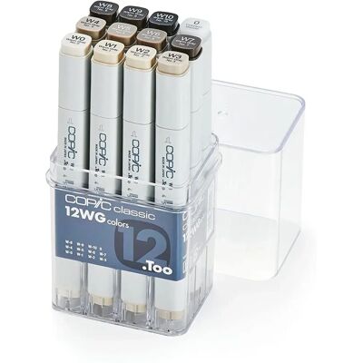 Set de Marcadores Copic - 12 Grises Cálidos - Marcadores de Alcohol - OZ-CM12SGC Set de Marcadores Copic - 12 Grises Cálidos - Marcadores de Alcohol - OZ-CM12SGC
