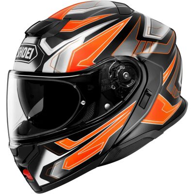 Shoei Neotec 3 Anthem - Modular Helmet, Black/Orange/White/Gray, Size L Shoei Neotec 3 Anthem - Modular Helmet, Black/Orange/White/Gray, Size L
