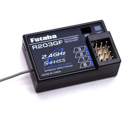 Futaba Empfänger R203GF 2.4GHz S-FHSS 3-Kanal RC-Empfänger Futaba Empfänger R203GF 2.4GHz S-FHSS 3-Kanal RC-Empfänger