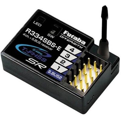 Futaba R334SBS-E 4-kanaals T-FHSS RC-ontvanger - Lichtgewicht, Telemetrie Futaba R334SBS-E 4-kanaals T-FHSS RC-ontvanger - Lichtgewicht, Telemetrie