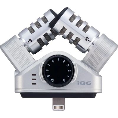 Micrófono Estéreo Zoom iQ6 Plateado para iOS - Compacto y de Alta Calidad Micrófono Estéreo Zoom iQ6 Plateado para iOS - Compacto y de Alta Calidad