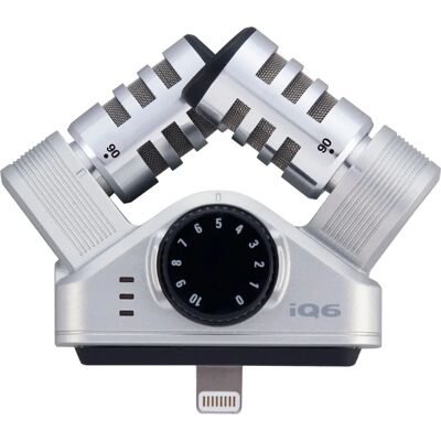 Zoom iQ6 Silver Stereo Microphone for iOS Devices - Compact & High-Quality Zoom iQ6 Silver Stereo Microphone for iOS Devices - Compact & High-Quality