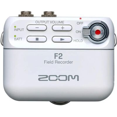 Zoom F2 Blanc - Enregistreur de terrain portable avec micro-cravate Zoom F2 Blanc - Enregistreur de terrain portable avec micro-cravate