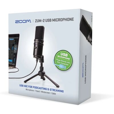 Zoom ZUM-2 Mikrofon - Professionelles USB Kondensator - Kompaktes Studio-Mikrofon Zoom ZUM-2 Mikrofon - Professionelles USB Kondensator - Kompaktes Studio-Mikrofon
