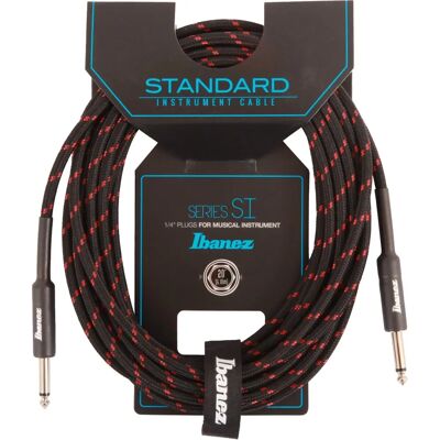 Ibanez SI20-BW Black-Red 6 m Straight Instrument Cable Ibanez SI20-BW Black-Red 6 m Straight Instrument Cable