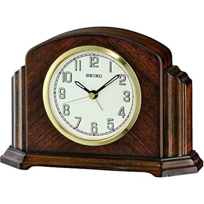 Orologio da camino in legno scuro Seiko - Allarme, quadrante 78mm Orologio da camino in legno scuro Seiko - Allarme, quadrante 78mm