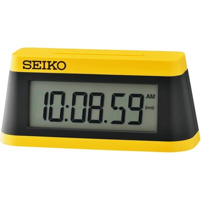 SEIKO QHL091Y Sveglia digitale gialla - Camera da letto, Regalo SEIKO QHL091Y Sveglia digitale gialla - Camera da letto, Regalo