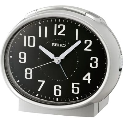Réveil Seiko - Argenté - Affichage analogique, Cadran lumineux, Fonction snooze Réveil Seiko - Argenté - Affichage analogique, Cadran lumineux, Fonction snooze