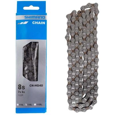 Chaîne de vélo Shimano HG40 6/7/8 vitesses - Durable & Fiable - Publicité Chaîne de vélo Shimano HG40 6/7/8 vitesses - Durable & Fiable - Publicité