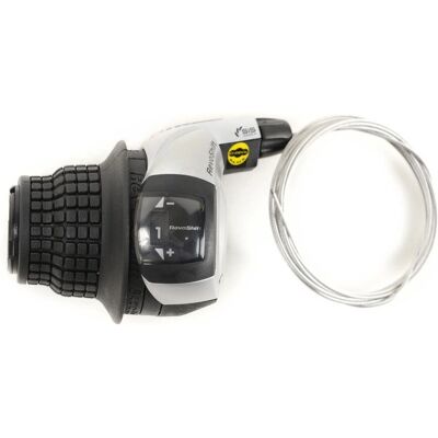 Shimano Tourney RS45 Revoshift 7-Speed Shifter - Black-Silver Shimano Tourney RS45 Revoshift 7-Speed Shifter - Black-Silver