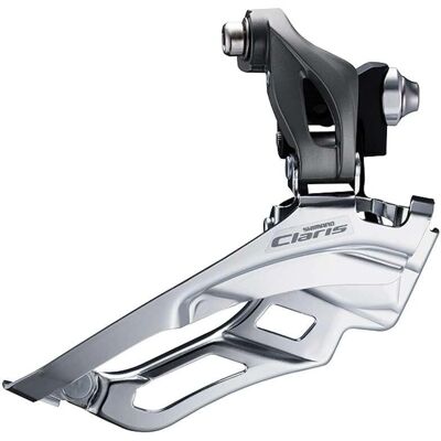 Shimano Claris FD-R2000 8-speed voorvork derailleur - Zilver - Maat: Braze-On Dubbel Shimano Claris FD-R2000 8-speed voorvork derailleur - Zilver - Maat: Braze-On Dubbel