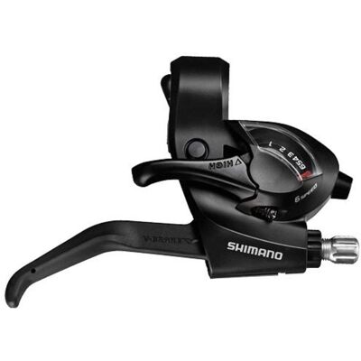 Shimano Tourney - Gear Shifter Right - 6-Speed - Display - Black Shimano Tourney - Gear Shifter Right - 6-Speed - Display - Black