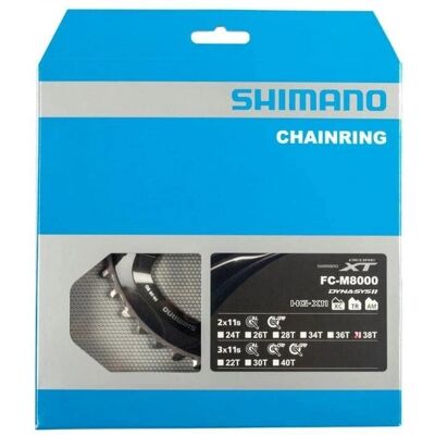 Shimano Deore XT 38T Chainring - 2x11 - Black - Cycling Accessory Shimano Deore XT 38T Chainring - 2x11 - Black - Cycling Accessory