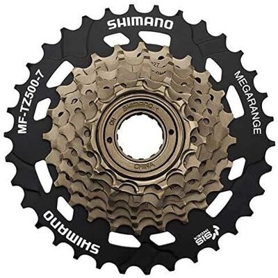 Shimano MF-TZ500 7-biegowy wolnobieg - Srebro/Czarny Shimano MF-TZ500 7-biegowy wolnobieg - Srebro/Czarny