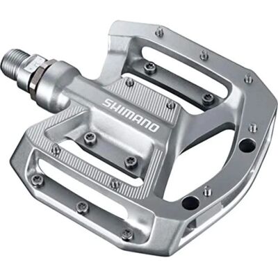 Pedali Flat MTB Shimano GR500 - Argento - Leggeri, Punte Regolabili Pedali Flat MTB Shimano GR500 - Argento - Leggeri, Punte Regolabili