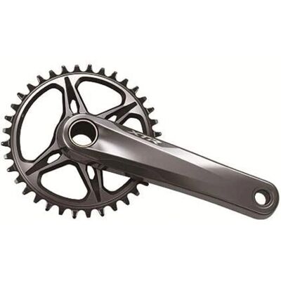 Pédalier Shimano XTR M9120 12 Vitesses - Gris - Publicité Pédalier Shimano XTR M9120 12 Vitesses - Gris - Publicité