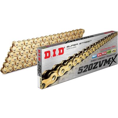D.I.D Gold 520ZVM-X Chain - High Performance Motorcycle Chain D.I.D Gold 520ZVM-X Chain - High Performance Motorcycle Chain