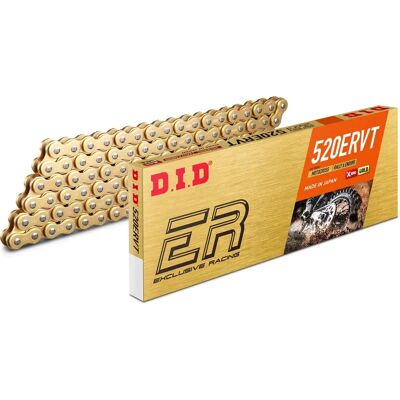 D.I.D 520ERVT Motorcykelkedja - Guld, 114 länkar D.I.D 520ERVT Motorcykelkedja - Guld, 114 länkar