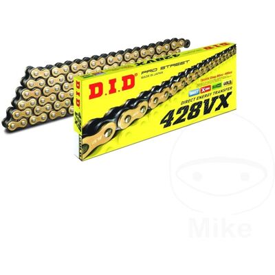 DID 428VXGBX126FB - Super Reinforced Motorcycle Chain DID 428VXGBX126FB - Super Reinforced Motorcycle Chain