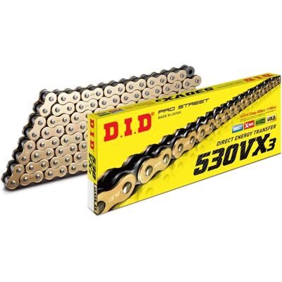 D.I.D 530VX3 Gold & Black Kette - Antriebskette D.I.D 530VX3 Gold & Black Kette - Antriebskette