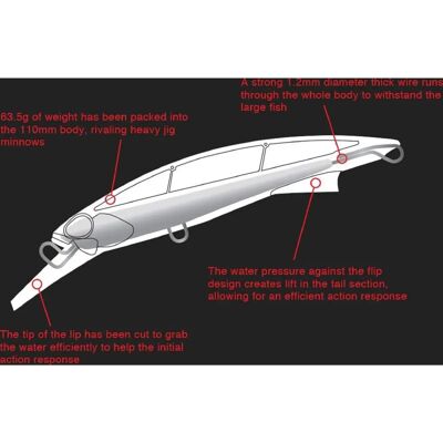 Duo Rough Trail Blazin 110mm 64g Sinking Lure - Fishing Duo Rough Trail Blazin 110mm 64g Sinking Lure - Fishing