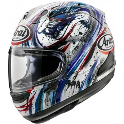 Arai RX-7V EVO Kiyonari Trico Helmet - Impact-Resistant, Lightweight, Adjustable Air Wing - Helmet Arai RX-7V EVO Kiyonari Trico Helmet - Impact-Resistant, Lightweight, Adjustable Air Wing - Helmet