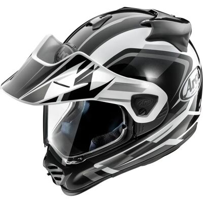 Arai Tour-X5 Discovery Motocross Helm - Schwarz Grau Weiss - L - Unisex Arai Tour-X5 Discovery Motocross Helm - Schwarz Grau Weiss - L - Unisex