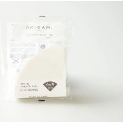 Filtru de hârtie pentru cafea Origami - 4 cești - 100 bucăți Filtru de hârtie pentru cafea Origami - 4 cești - 100 bucăți