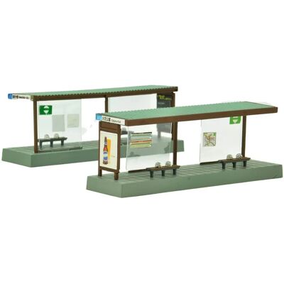 TOMYTEC Bus Stop Diorama Accessories - 1/150 Scale TOMYTEC Bus Stop Diorama Accessories - 1/150 Scale